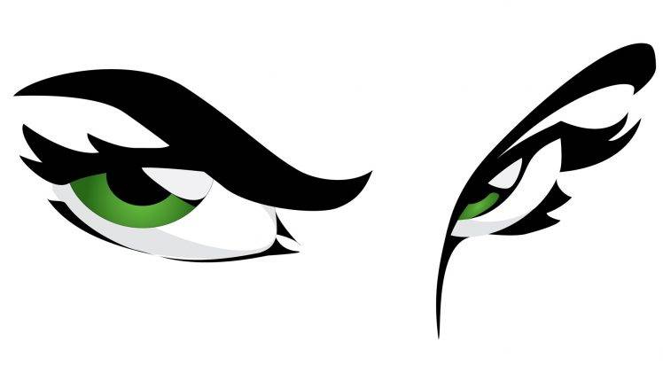 Green Eyes Woman Vector HD Wallpaper Desktop Background