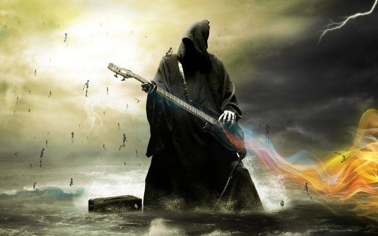 Grim Reaper Guitars HD Wallpaper Desktop Background