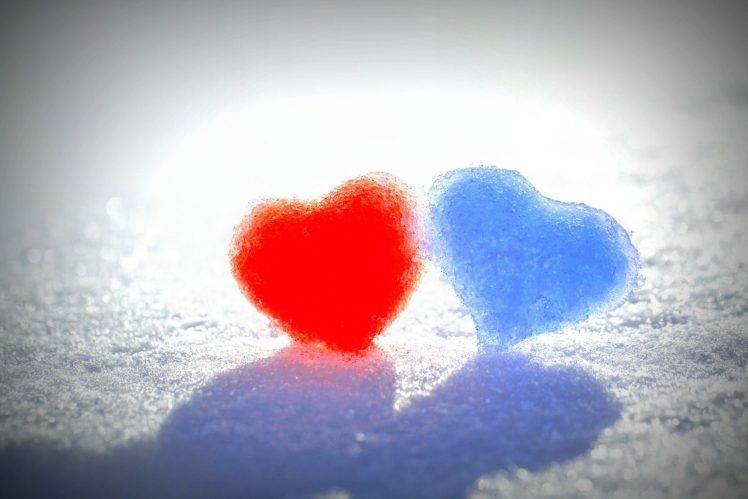 Hearth Love In Snow HD Wallpaper Desktop Background