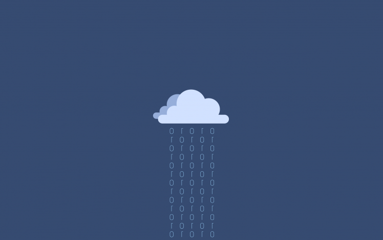Minimalistic Clouds Binary HD Wallpaper Desktop Background
