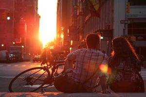 New York City Love In Sunset