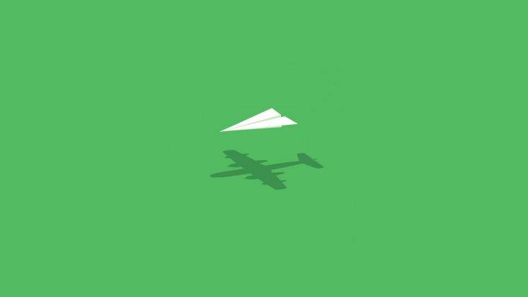 Origami Aircraft Shadow Plane HD Wallpaper Desktop Background