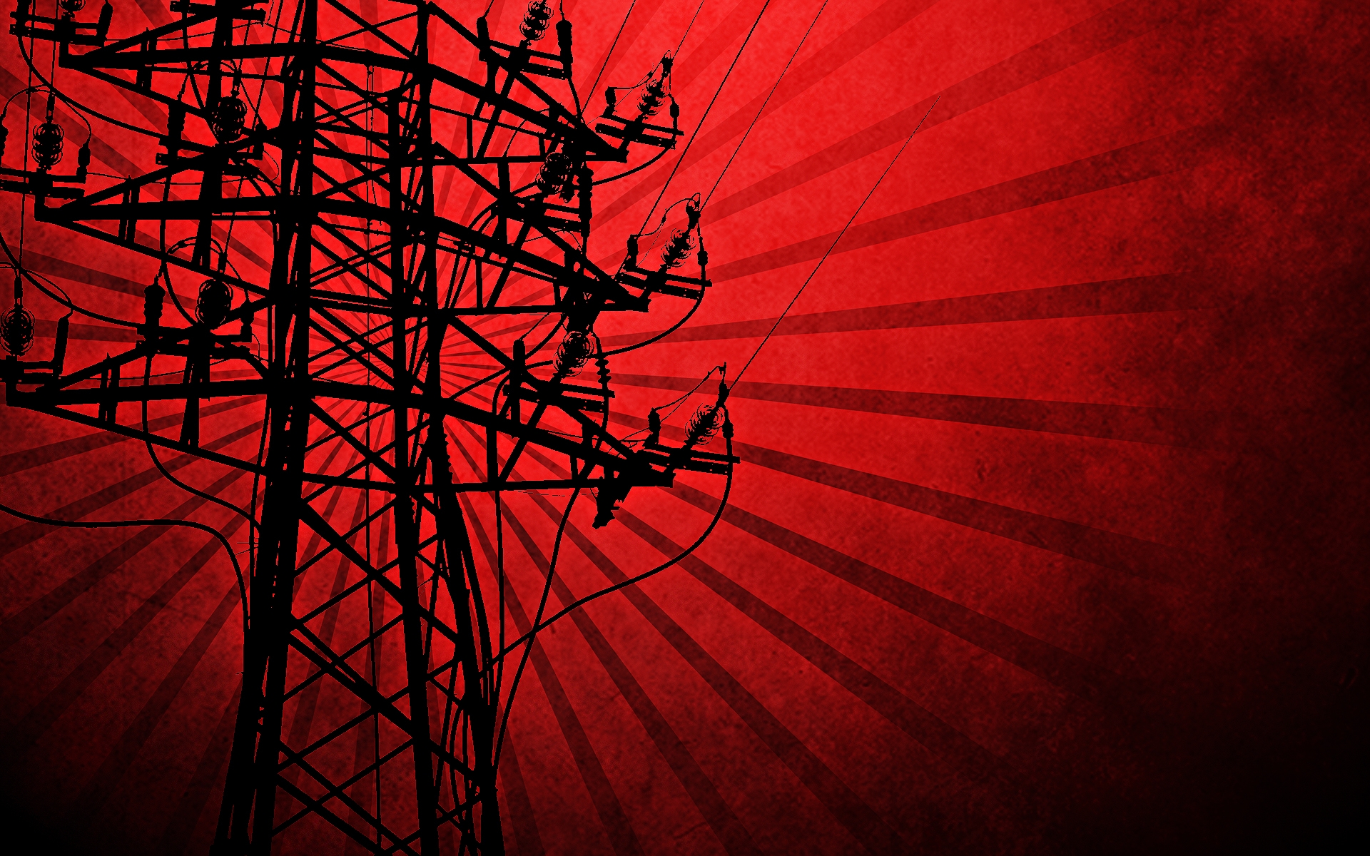 Power Lines Silhouettes Wallpaper