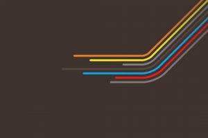 Retro Style Colorful Lines Vector