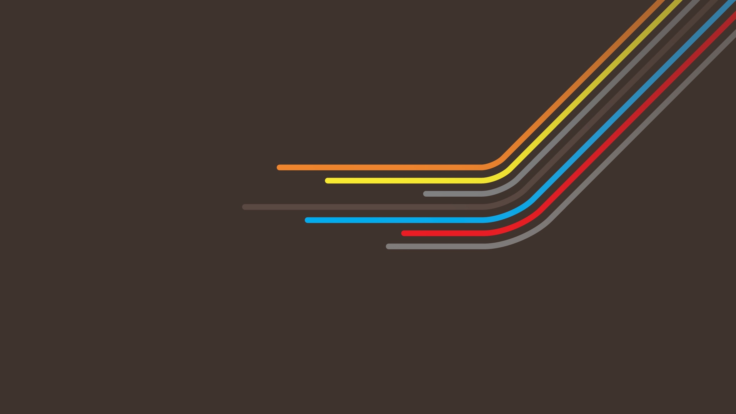 Retro Style Colorful Lines Vector Wallpaper