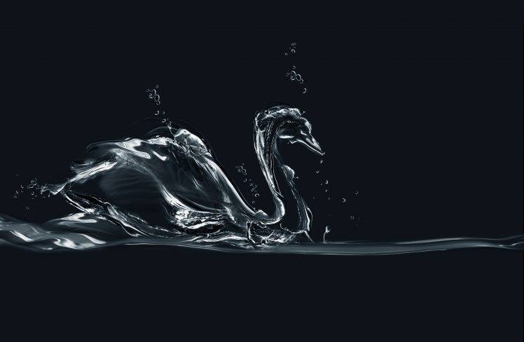 Transparent Swans Water Animation HD Wallpaper Desktop Background
