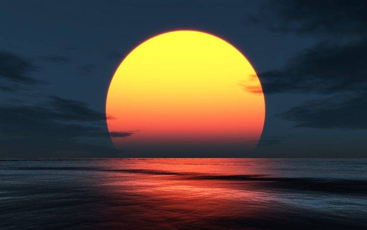Water Reflection Sunset Phosphorescence HD Wallpaper Desktop Background