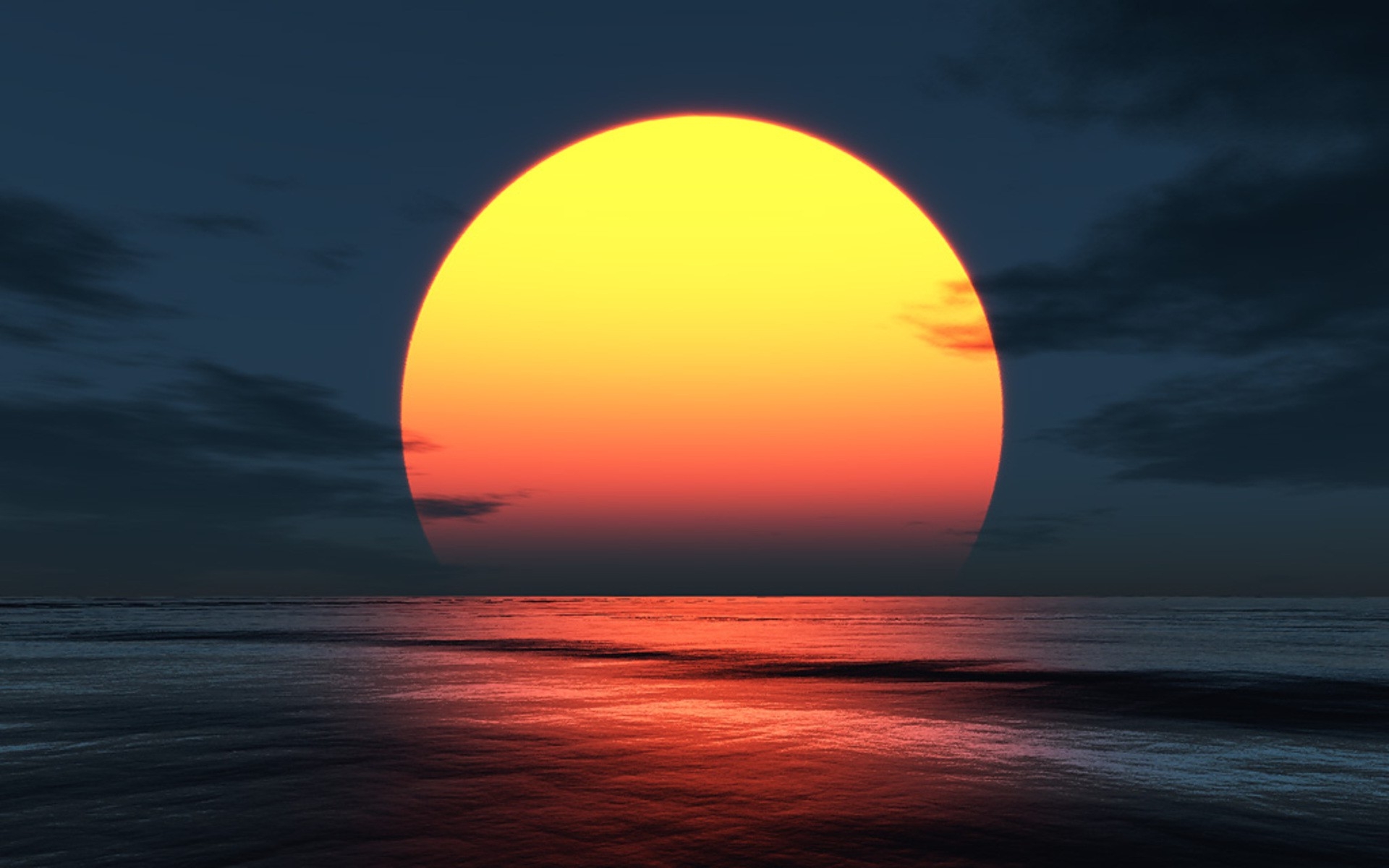 Water Reflection Sunset Phosphorescence Wallpaper