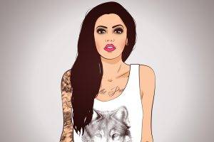 Women Vector with Tattoo