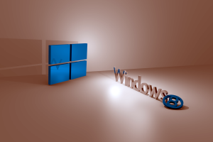 3D Blue Windows 8