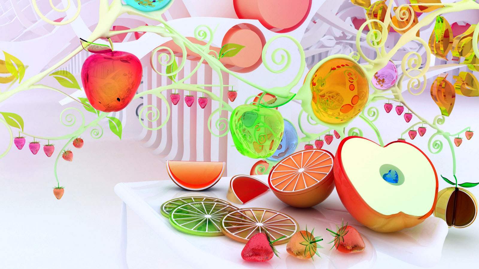 3D Fruits For Android Wallpaper