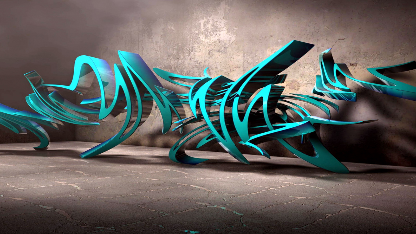 Beautiful 3D Graffiti Desktop Wallpaper