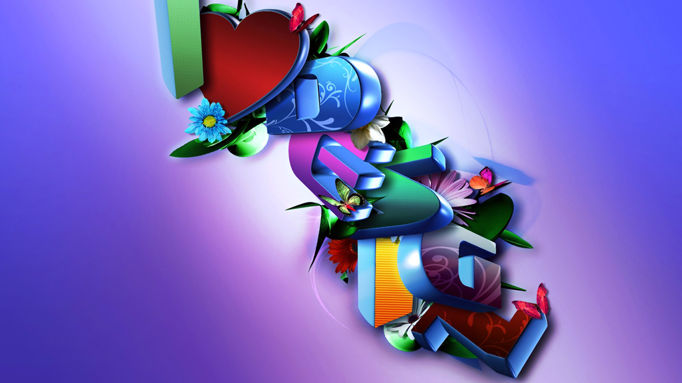 Beautiful 3D I Love You Wallpapers HD / Desktop and Mobile Backgrounds