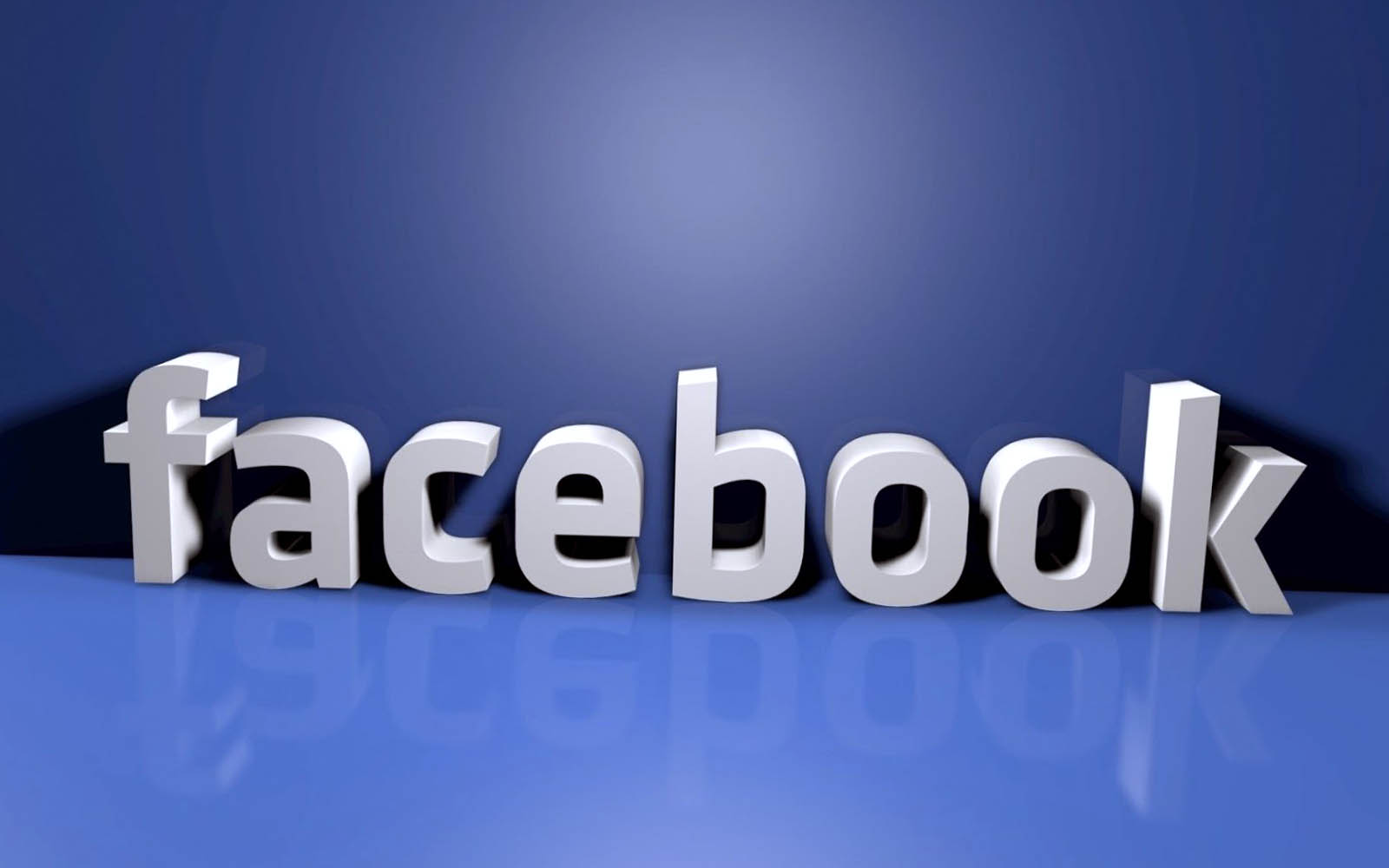 Facebook 3D Logo View Wallpaper