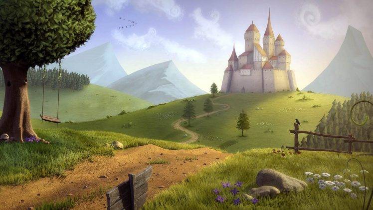 Fairy State Palace 3D HD Wallpaper Desktop Background