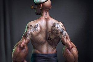 Popeye Body 3D Cartoon Pictures