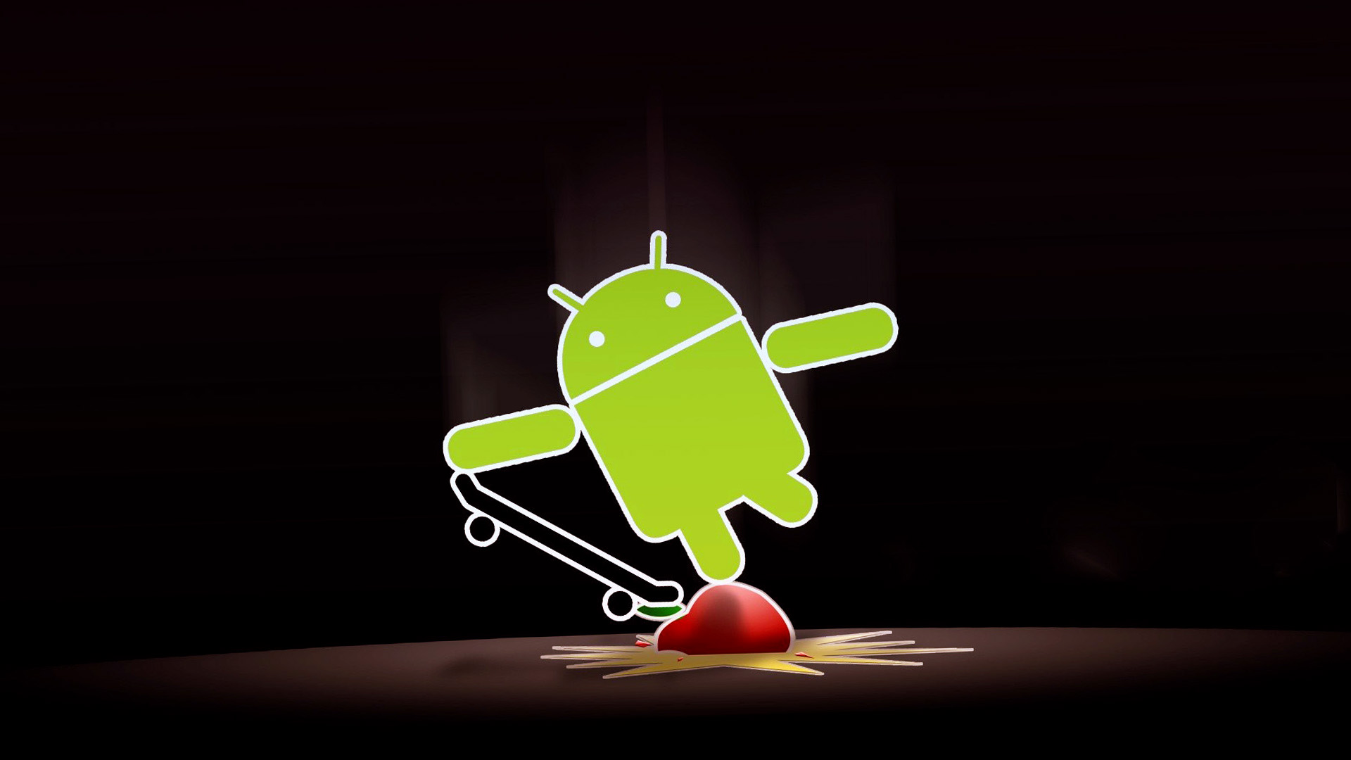 Funny Android Skateboard Wallpaper