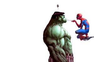 Funny Hulk And Spiderman Picture