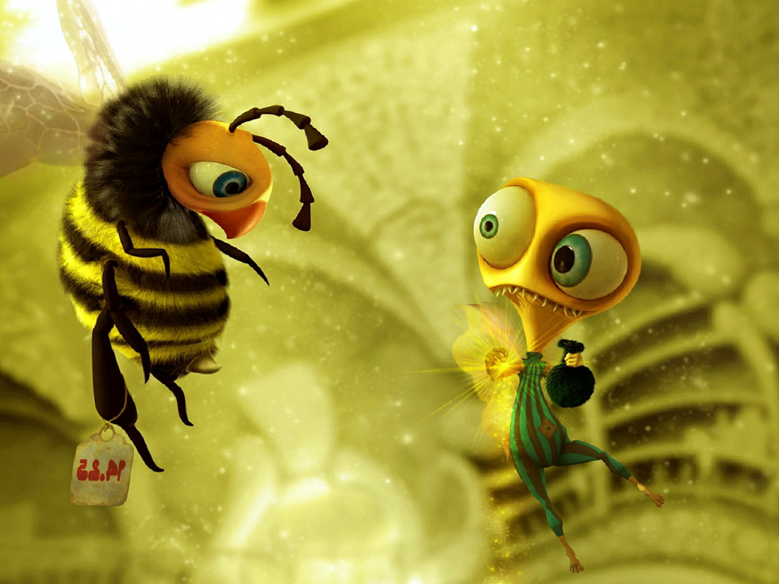 Funny Insect Bee Wallpaper