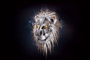 Funny Silver Lion