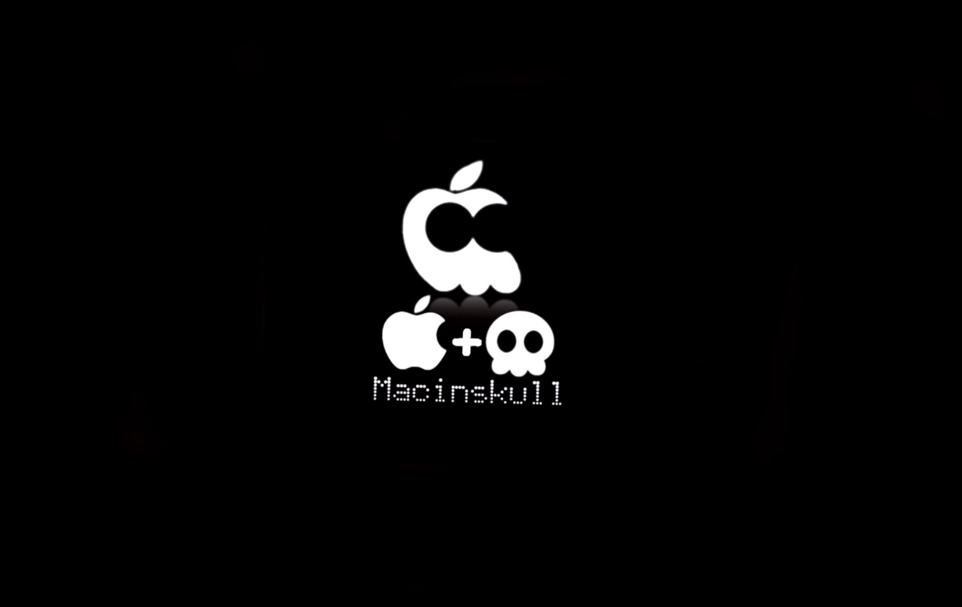 Funny Skull And Apple Picture Wallpaper
