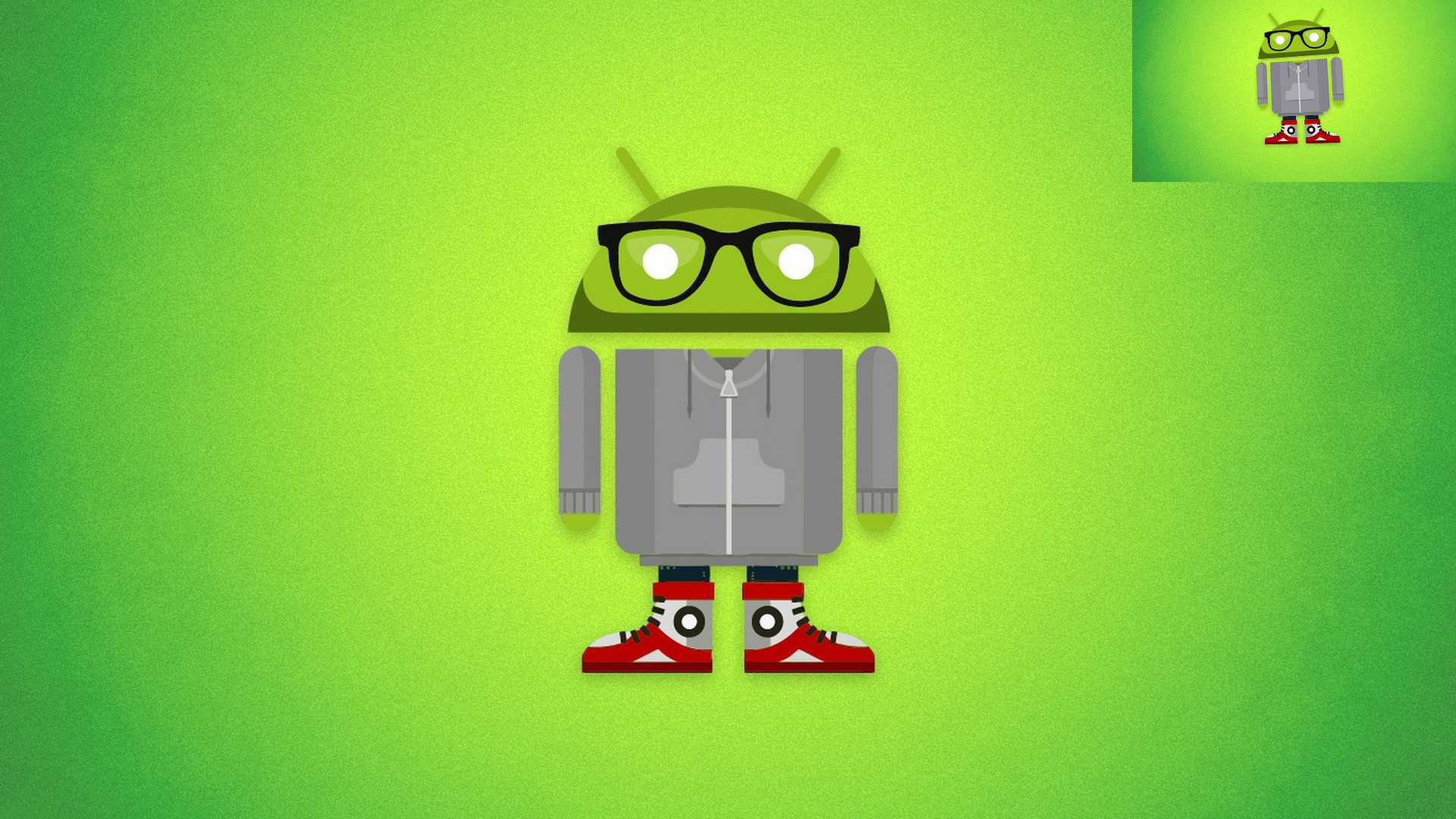 Unique Android Funny Logo Wallpaper