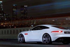 Beautiful White Car Jaguar F Type