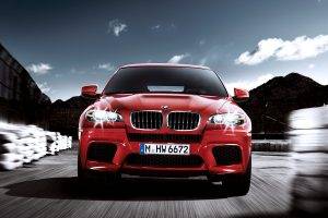 Red Car BMW X6M Full