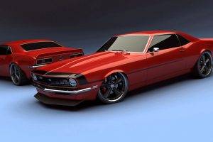 Red Chevrolet Coupel Car