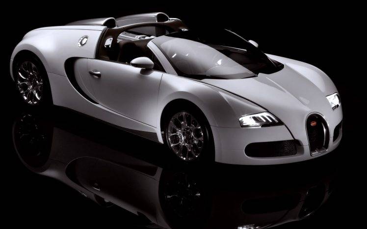 White Bugatti Veyron Car HD Wallpaper Desktop Background