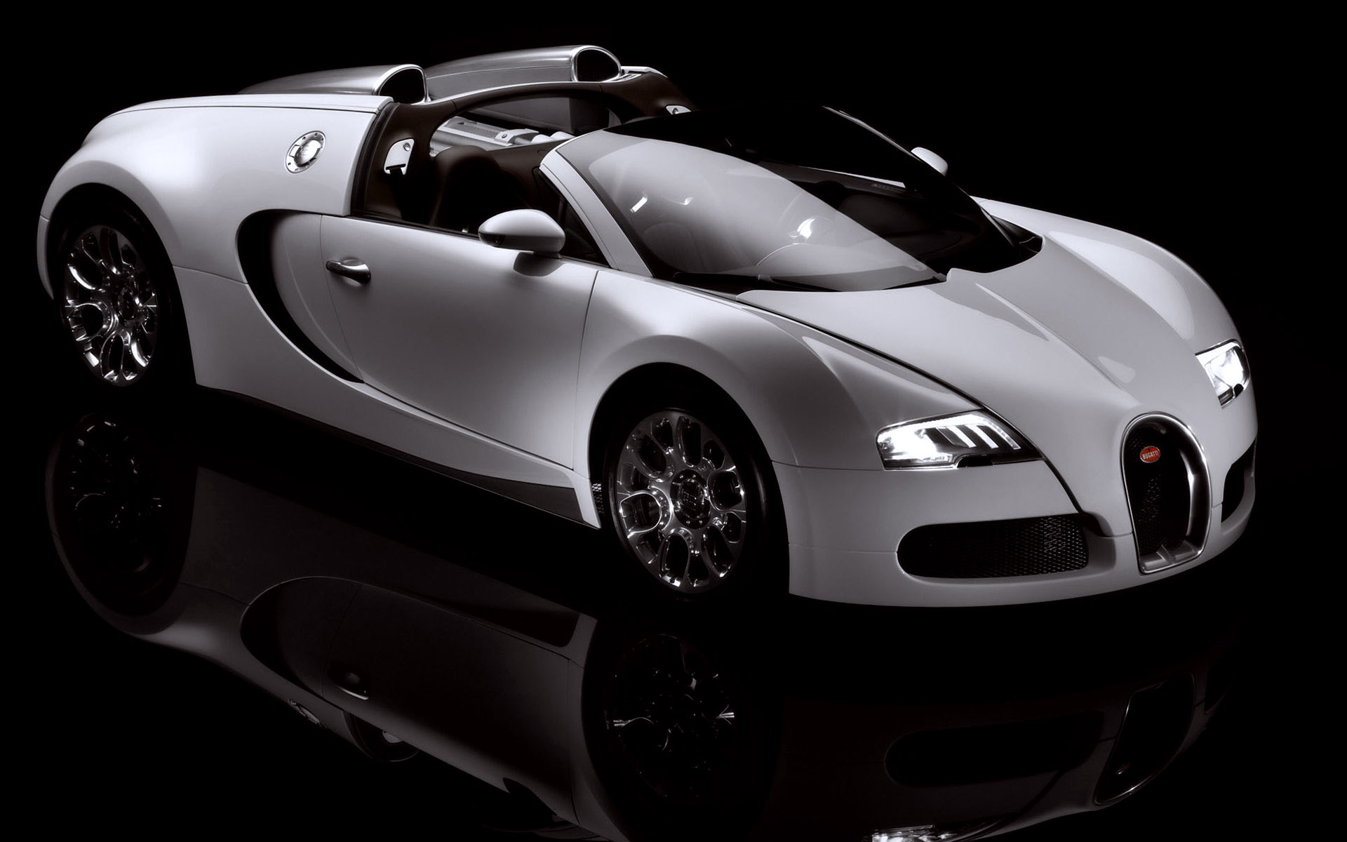 White Bugatti Veyron Car Wallpaper