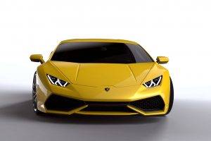 Yellow Car Lamborghini Huracan Full
