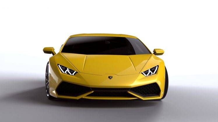Yellow Car Lamborghini Huracan Full HD Wallpaper Desktop Background