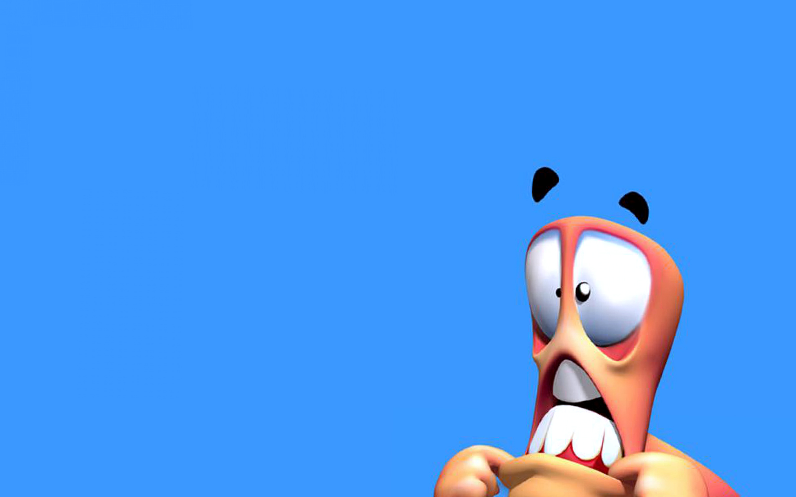 3D Funny Worms Wallpaper