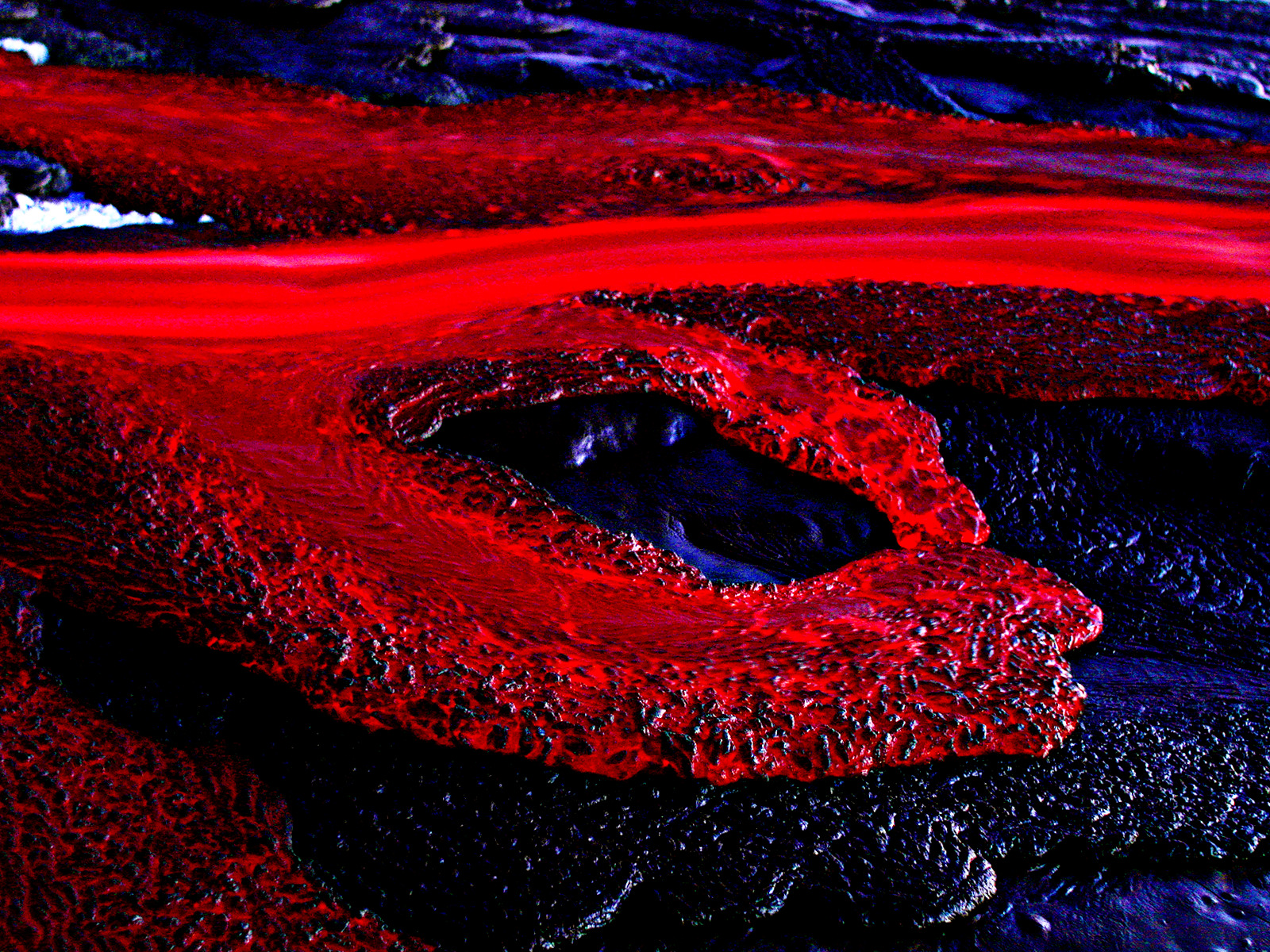 Amazing Black And Red Lava Wallpaper