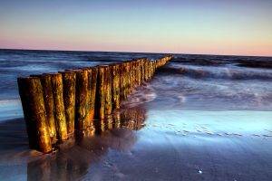 Beach Fence in Evening