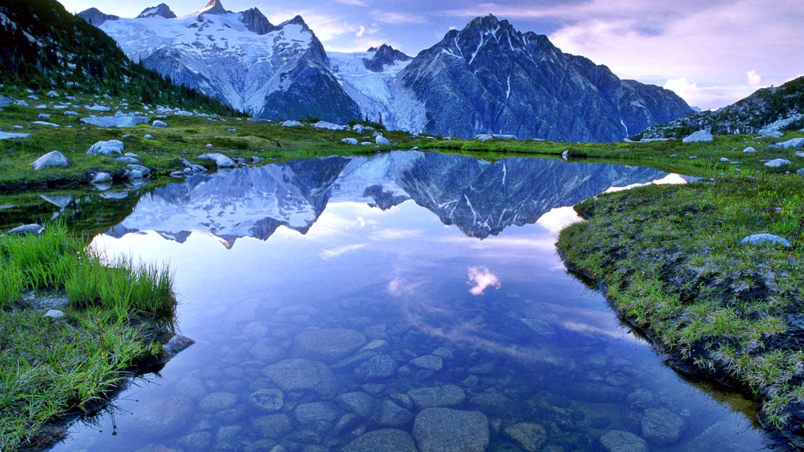 Beautiful Lake And Mountain Landscape Wallpaper