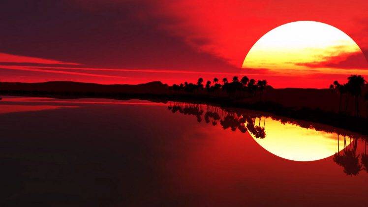 Beautiful Lake Sunrise HD Wallpaper Desktop Background