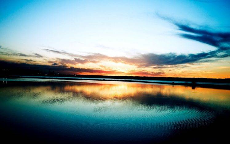 Beautiful Lake Sunset Best HD Wallpaper Desktop Background