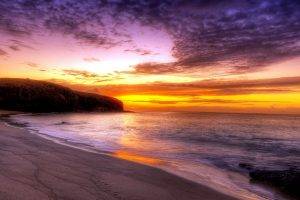 Beautiful Sunset On Beach Landscape Desktop