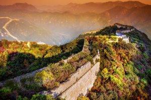 Beautiful Sunset On Great Wall Of China