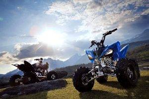 Blue Yamaha ATV Landscape