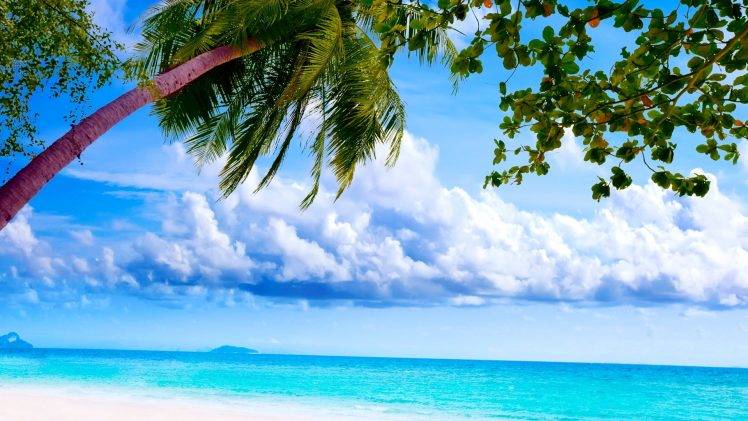 Blue sea Tropical Beach HD Wallpaper Desktop Background