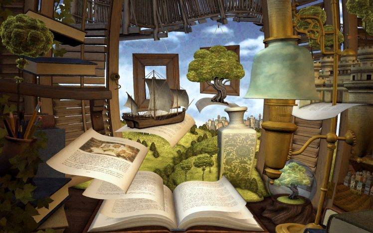 Book Life Landscape HD Wallpaper Desktop Background
