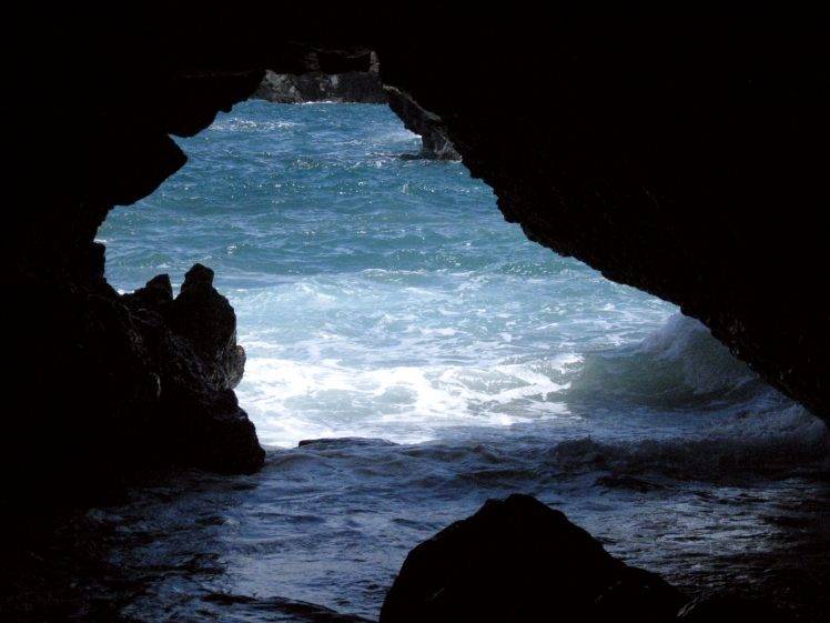 Caves Beach Landscape Android HD Wallpaper Desktop Background