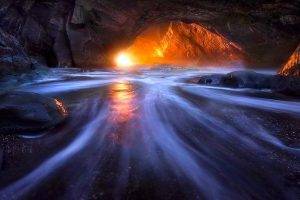 Light of Sunset Cave Beach Pics