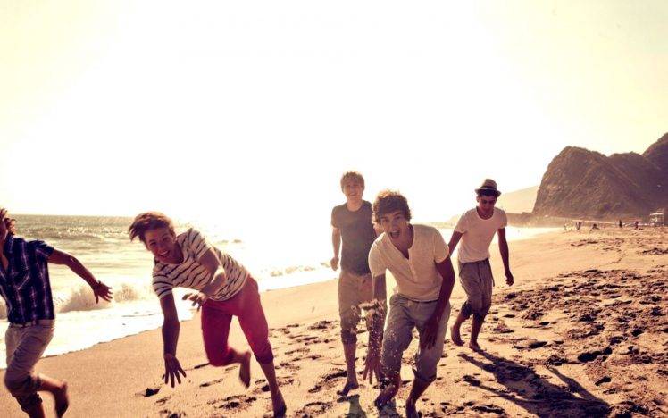 One Direction In Beach HD Wallpaper Desktop Background