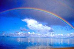 Rainbow Above Beach