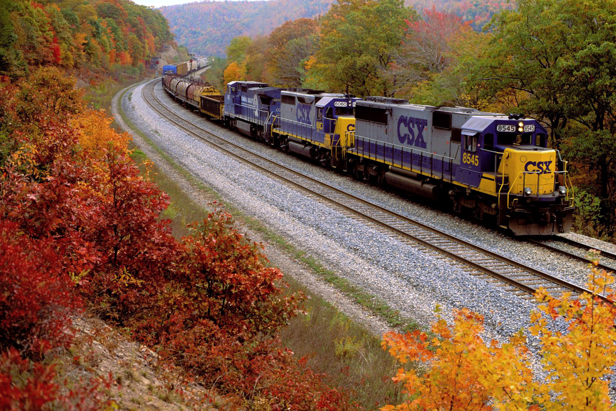 Train Nature Landscape 2 Wallpaper