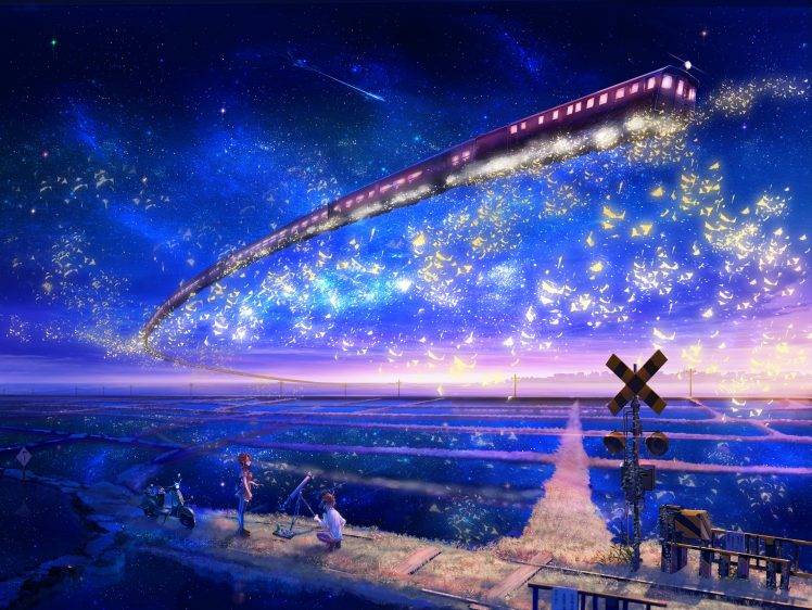 3D Flying Train Dream HD Wallpaper Desktop Background